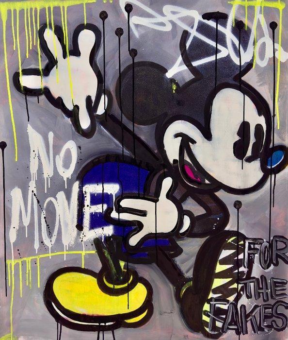 MAxIMO - MICKEY NO MOVE FOR THE FAKES, Antiek en Kunst, Kunst | Schilderijen | Modern
