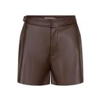 EsQualo • vegan leather shorts bruin • 42, Kleding | Dames, Broeken en Pantalons, Bruin, Verzenden, Maat 42/44 (L), Nieuw
