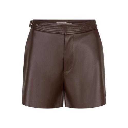 EsQualo • vegan leather shorts bruin • 42, Kleding | Dames, Broeken en Pantalons, Bruin, Nieuw, Maat 42/44 (L), Verzenden