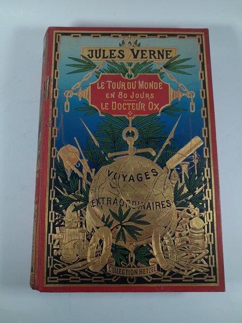 Jules Verne - Le tour du Monde en 80 jours / Le Docteur Ox -, Antiek en Kunst, Antiek | Boeken en Bijbels