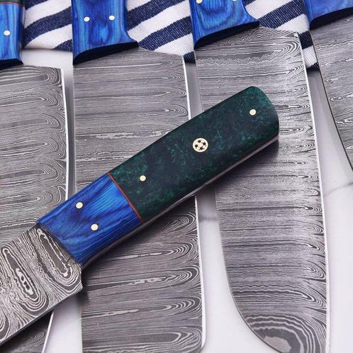 Keukenmes - Chefs knife - Pakka hout, hars en gevouwen, Antiek en Kunst, Antiek | Keukenbenodigdheden