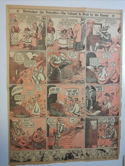 Hawkshaw The Detective - 13 Krantenpaginas en strips - 1915, Boeken, Strips | Comics