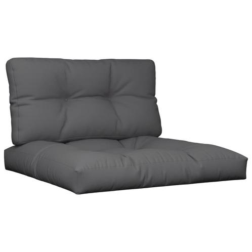 Antraciet Palletkussens (2 st) - - OP = OP! Tuin Makeover, Huis en Inrichting, Woonaccessoires | Kussens, Rechthoekig, Grijs, Nieuw