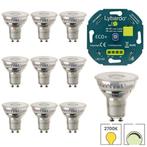 Set van 10 Lybardo Master LED spots GU10 + Lybardo LED eco+, Verzenden, Nieuw, Bajonetsluiting, Overige typen