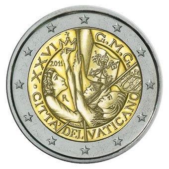 Vaticaan 2 Euro Wereldjongerendag 2011, Postzegels en Munten, Munten | Europa | Euromunten, Verzenden