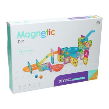 Magnetische Bouwset Knikkerbaan - 91dlg. beschikbaar voor biedingen