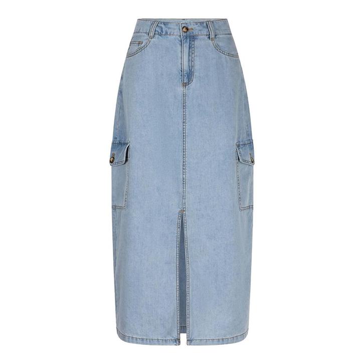 EsQualo • blauwe cargo jeans rok • 34, Kleding | Dames, Spijkerbroeken en Jeans, Blauw, Nieuw, Verzenden