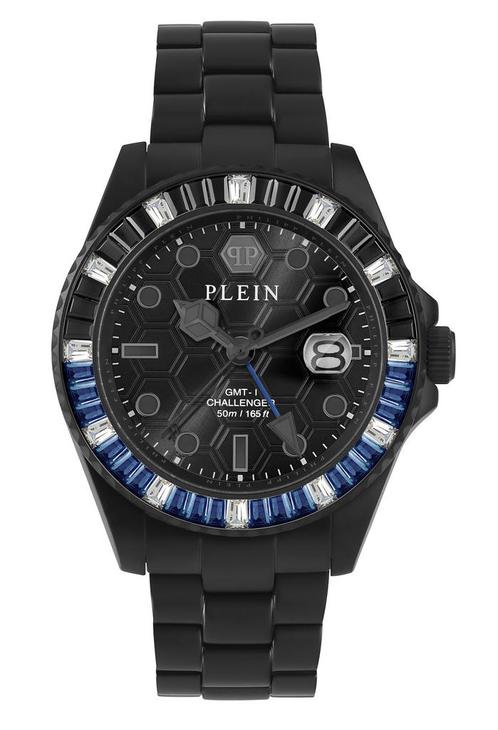 Philipp Plein PWPZA0324 GMT-I Challenger Baguettes horloge, Sieraden, Tassen en Uiterlijk, Horloges | Heren, Staal, Nieuw, Staal