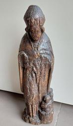 Beeld, St.-Nicolaas, 15th century - 52 cm - Eik, Antiek en Kunst