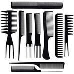 10-delige professionele kammenset in transparante etui zwart, Ophalen of Verzenden, Nieuw