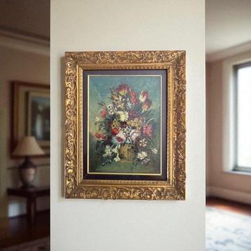 Europese school (XX) - A still life of flowers in a basket beschikbaar voor biedingen
