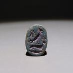 Oud-Egyptisch Faience Scarabee. Late Periode, 664 - 332
