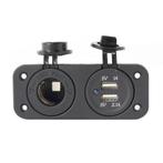 Waterdichte inbouwstekker met 2x USB en 12V stopcontact, Watersport en Boten, Ophalen of Verzenden, Nieuw