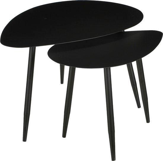 2dekans | Mica Decorations Bijzettafel - Set van 2 - L80 x, Huis en Inrichting, Tafels | Eettafels, Gebruikt, Ophalen of Verzenden