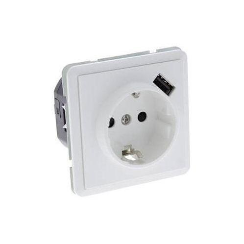 PEHA Standaard wandcontactdoos met USB-Lader Levend wit, Doe-het-zelf en Verbouw, Elektra en Kabels, Nieuw, Ophalen of Verzenden