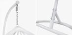 Hangstoel - Ei stoel - met frame - wit-beige - tot 125 kg, Nieuw, Ophalen of Verzenden