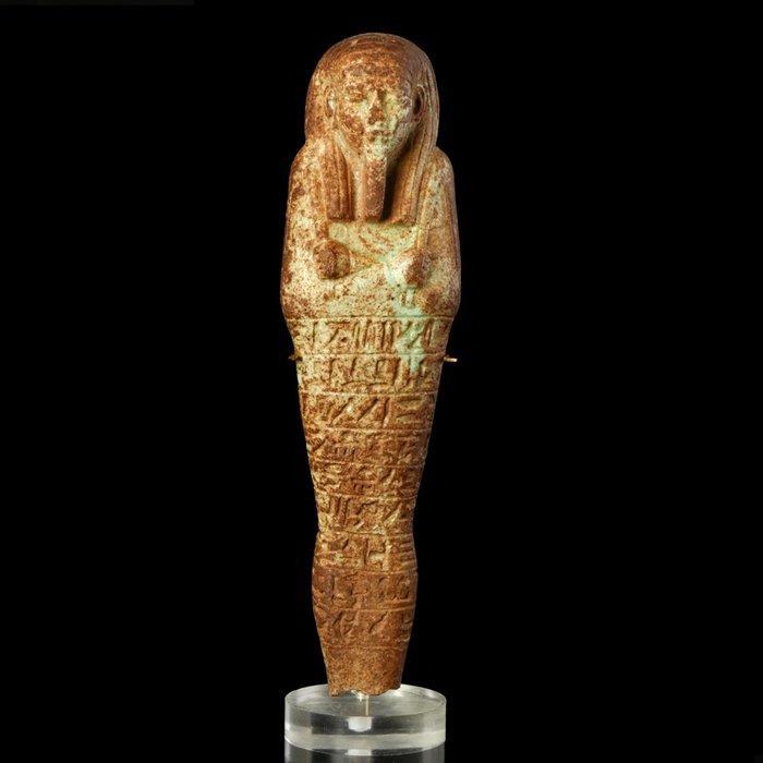 Oude Egypte, late periode Faience Ushabti van Tious, zoon, Antiek en Kunst, Antiek | Overige Antiek