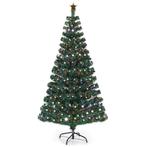 180cm kunstmatige kerstboom verlichte glasvezelboom met LED-