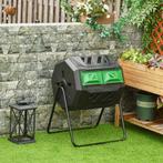 TRUUSK Trommelcomposter 160L Tuincomposter Met 2 Kamers, Dra, Tuin en Terras, Verzenden, Nieuw