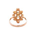 Roségouden vintage ring met diamant 14 krt, Sieraden, Tassen en Uiterlijk, Ophalen of Verzenden, Nieuw