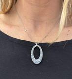 Bibigi - Halsketting - 18 karaat Witgoud - Blauwe topaas en, Sieraden, Tassen en Uiterlijk, Kettingen, Nieuw