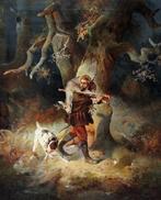 Meno Mühlig (1823-1873) - Return from successfully hunting, Antiek en Kunst