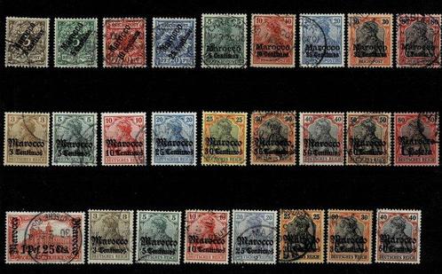 Duitse bezetting van Marokko 1899/1905 - Selectie van, Postzegels en Munten, Postzegels | Europa | Duitsland
