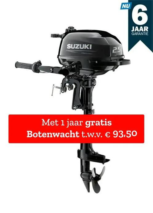 Suzuki  buitenboord motor 2.5pk - DF2.5 - Kortstaart - Zwart, Watersport en Boten, Buiten- en Binnenboordmotoren, Nieuw, Benzine