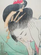 Original Woodblock Print . The Young Woman . 1911 - Ogata