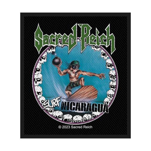 Sacred Reich - Surf Nicaragua - patch officiële merchandise, Verzamelen, Muziek, Artiesten en Beroemdheden, Ophalen of Verzenden