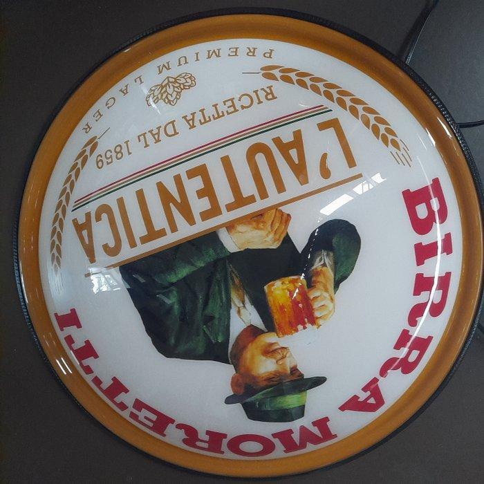 birra moretti - Reclamebord - lichtreclame - kunstof, Antiek en Kunst, Antiek | Wandborden en Tegels
