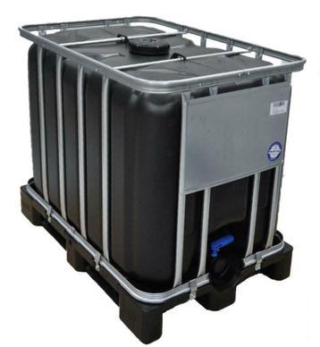 Nieuwe IBC- container Werit 665L Zwart PVC Pallet beschikbaar voor biedingen