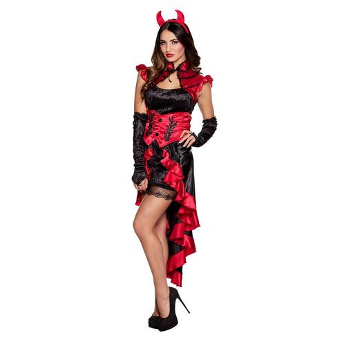 Halloween Duivel Kostuum Zwart Rood, Hobby en Vrije tijd, Feestartikelen, Nieuw, Verzenden