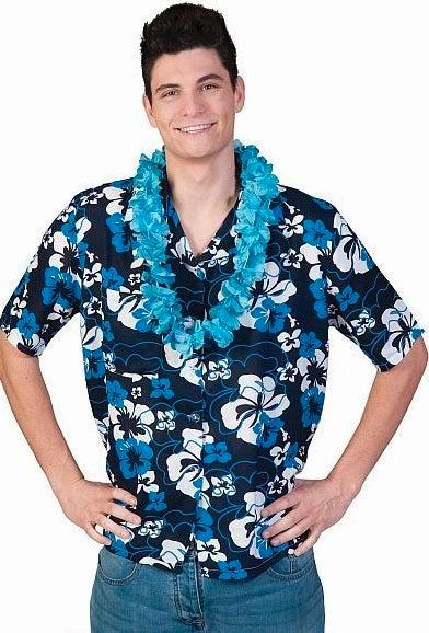 Hawaii Blouse Blue Flowers - Toppers - 52-54 (L/XL), Kleding | Dames, Carnavalskleding en Feestkleding, Verzenden