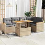 vidaXL 5-delige Loungeset met kussens poly rattan en, Tuin en Terras, Tuinsets en Loungesets, Verzenden, Nieuw, Rotan, Loungeset