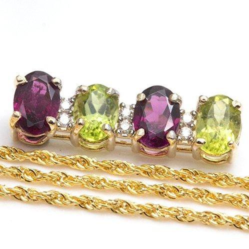 Zonder Minimumprijs - Ketting met hanger - 18 karaat Geel, Sieraden, Tassen en Uiterlijk, Antieke sieraden