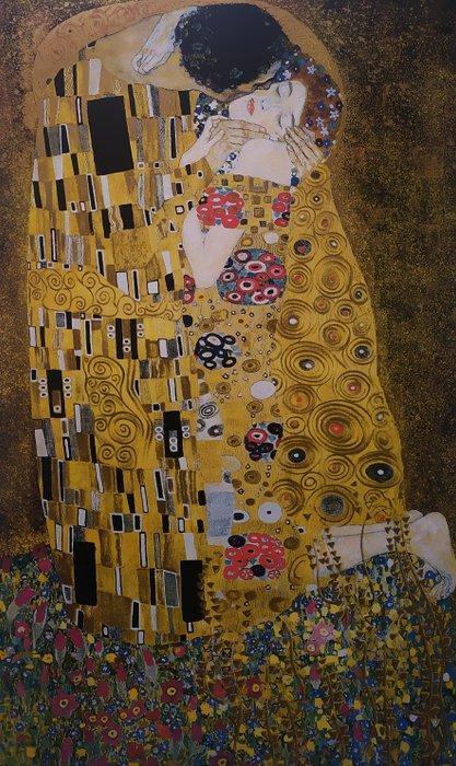 Gustav Klimt (1862-1918) (after) - Der Kuss, 1907-08 -, Antiek en Kunst, Kunst | Designobjecten