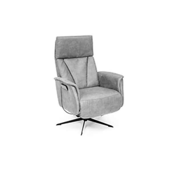 Relaxfauteuil Elst - relaxfauteuils - Zilver, Huis en Inrichting, Stoelen, Nieuw, Stof
