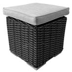 Manjavico voetenbank 40x40xH45 cm, Ophalen of Verzenden, Nieuw, Wicker