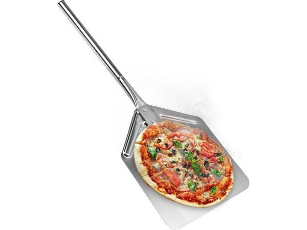 Veiling - Levivo XXL Pizzaschep RVS voor BBQ 29x29x0,7 cm, Tuin en Terras, Pizzaovens