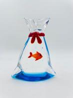 Guidotti - sculptuur, Sacchetto con pesce rosso - 6 cm -, Antiek en Kunst, Antiek | Glas en Kristal