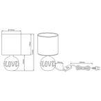 LED Tafellamp - Trion Ernami Love - E14 Fitting - Rond - Mat, Ophalen of Verzenden, Nieuw