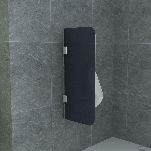 Urinoirscherm Schaamschot BWS Perry 40 x 90 cm Rookglas, Doe-het-zelf en Verbouw, Sanitair, Overige typen, Nieuw, Glas, Ophalen of Verzenden