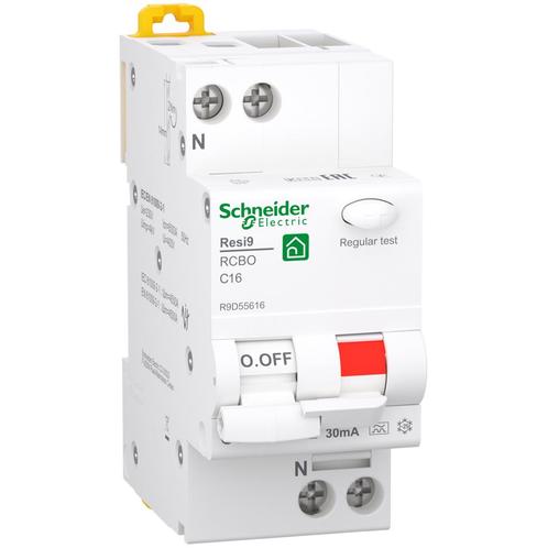 Schneider aardlekautomaat / 1-polig + nul, 30mA, C16A /, Doe-het-zelf en Verbouw, Elektra en Kabels, Nieuw, Ophalen of Verzenden