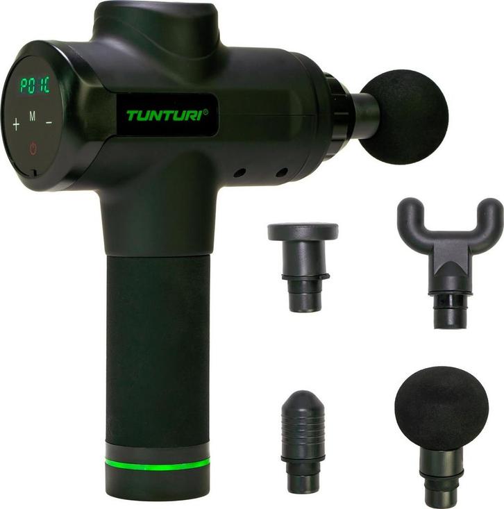 Tunturi Massage Gun - Oplaadbaar - Incl. 4 opzetstukken en, Sport en Fitness, Massageproducten, Verzenden