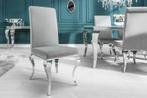 Elegante stoel MODERN BAROQUE edelgrijze fluwelen stoelpoten, Ophalen of Verzenden, Nieuw