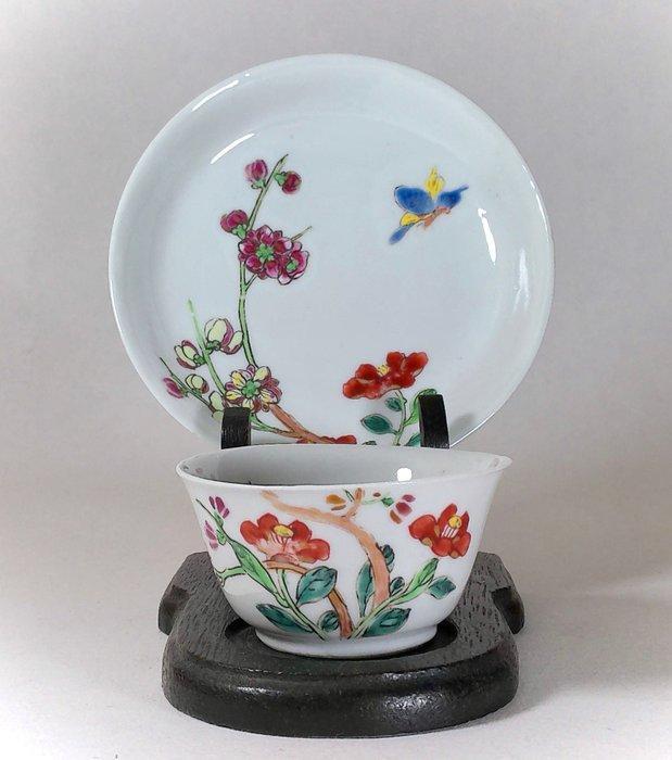 Theekopje en schotel - Porselein - China - Yongzheng, Antiek en Kunst, Antiek | Overige Antiek