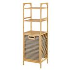 [en.casa] Wasmand Tidaholm bamboe met 2 planken 118x39,5x30,, Huis en Inrichting, Verzenden, Nieuw