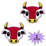 Fako Bijoux® - Tennisdemper - Stier - Bull - Rood - 2 Stuks, Verzenden, Nieuw