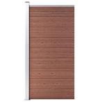 vidaXL Schuttingpaneel 95x186 cm HKC bruin, Verzenden, Nieuw, Kunststof, 1 tot 2 meter